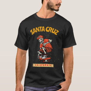 Vintag Santa Cruz Skelett Skateboarde T-Shirt