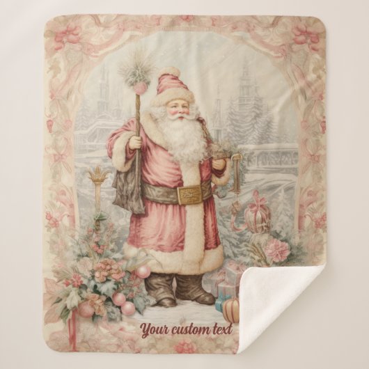 Vintag Santa Elegance Sherpadecke (Vorderseite)