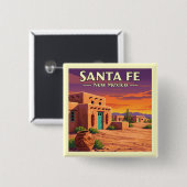 Vintag Santa Fe New Mexico Button (Vorne & Hinten)