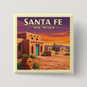 Vintag Santa Fe New Mexico Button (Vorderseite)