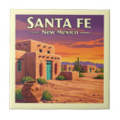 Vintag Santa Fe New Mexico Fliese (Vorderseite)