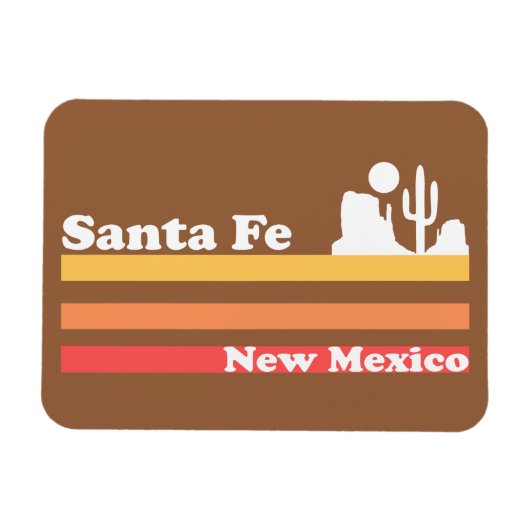 Vintag Santa Fe New Mexico Magnet (Horizontal)