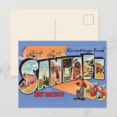 Vintag Santa Fe Postkarte (Vorne/Hinten)