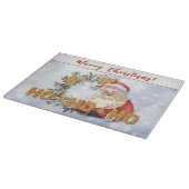 Vintag Santa & Gingerbread Ho-Ho-Ho Schneidebrett (Ecke)