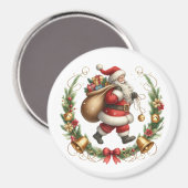 Vintag Santa Magnet (Vorderseite/Rückseite)