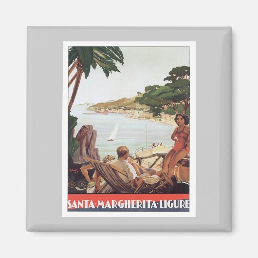 Vintag Santa Margherita Ligure Magnet (Vorne)