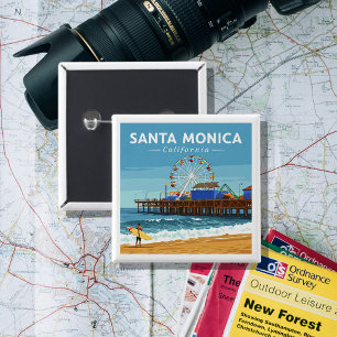 Vintag Santa Monica Kalifornien Button