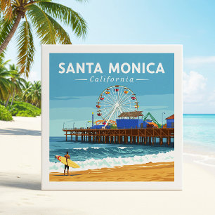 Vintag Santa Monica Kalifornien Fliese