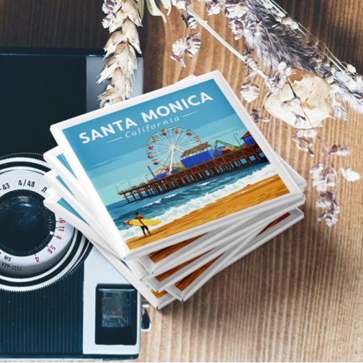 Vintag Santa Monica Kalifornien Magnet