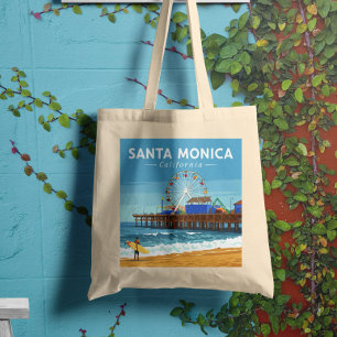 Vintag Santa Monica Kalifornien Tragetasche