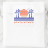 Vintag Santa Monica Quadratischer Aufkleber (Tasche)