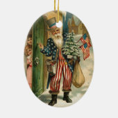 Vintag Santa Uncle Sam Keramikornament (Hinten)