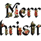 Vintag Santas Frohe Weihnachten Ein Foto