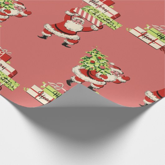 Vintag Santas Geschenkpapier (Ecke)