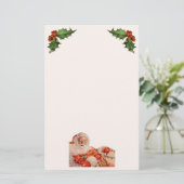 Vintag Santas Sleigh Ride Briefpapier (Stehend Vorderseite)
