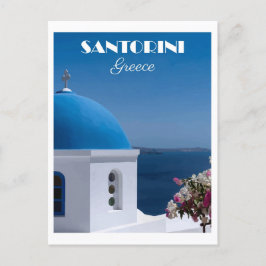 Vintag Santorini Griechenland Postkarte