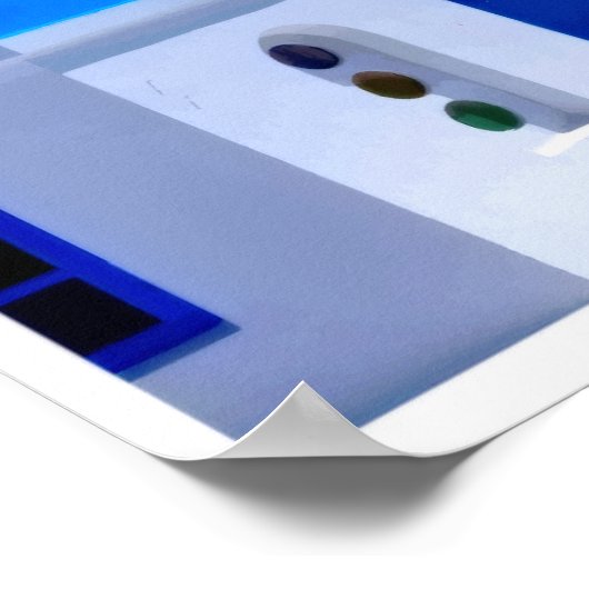 Vintag Santorini Poster (Ecke)