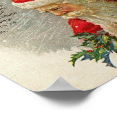 Vintag Sants Weihnachten Nick Karte Poster (Ecke)