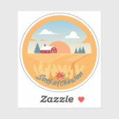 Vintag Saskatchewan Aufkleber (Blatt)