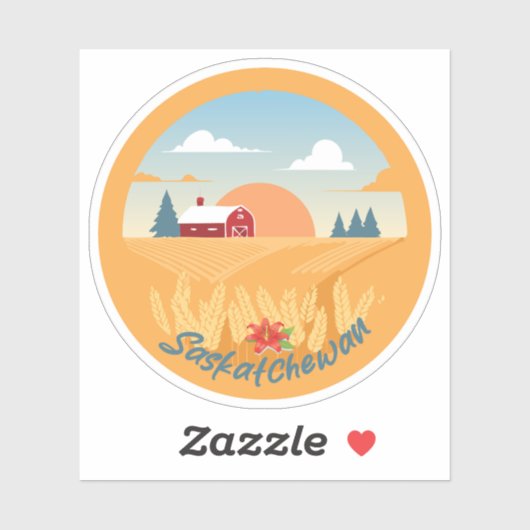 Vintag Saskatchewan Aufkleber (Blatt)