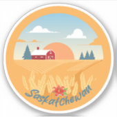 Vintag Saskatchewan Aufkleber (Vorderseite)