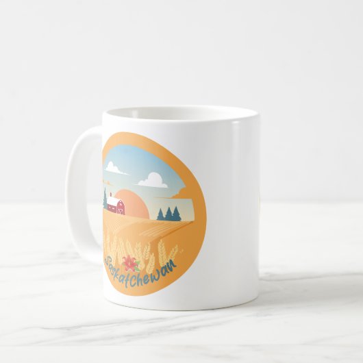 Vintag Saskatchewan Kaffeetasse (Vorderseite Links)
