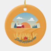 Vintag Saskatchewan Keramik Ornament (Hinten)