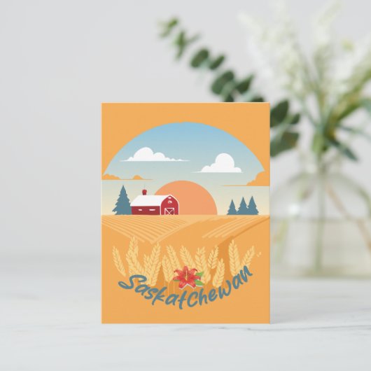 Vintag Saskatchewan Postkarte (Stehend Vorderseite)