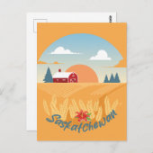 Vintag Saskatchewan Postkarte (Vorne/Hinten)