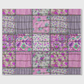 Vintag Sassy Lou Quilt Geschenkpapier (Flach)