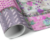 Vintag Sassy Lou Quilt Geschenkpapier (Rolleneckpunkt)