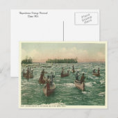 Vintag Sault Ste Marie Postkarte (Vorne/Hinten)