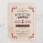 Vintag Save the Date (Vorne/Hinten)