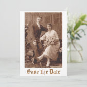Vintag Save the Date (Stehend Vorderseite)