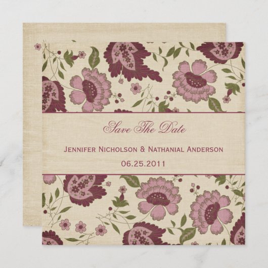 Vintag Save the Date (Vorne/Hinten)