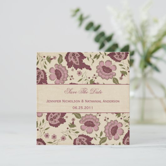 Vintag Save the Date (Stehend Vorderseite)