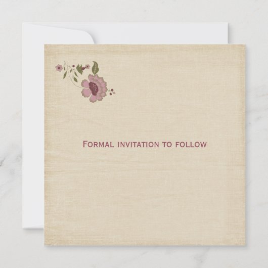 Vintag Save the Date (Rückseite)