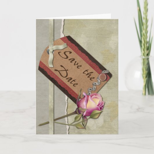 Vintag Save the Date Ankündigung (Vorderseite)