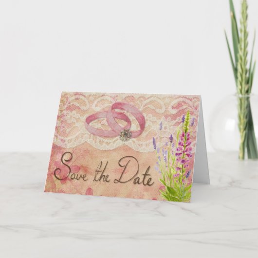 Vintag Save the Date Ankündigung (Vorderseite)