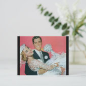 Vintag Save the Date! Ankündigungspostkarte (Stehend Vorderseite)