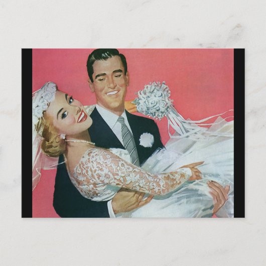 Vintag Save the Date! Ankündigungspostkarte (Vorderseite)