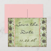 Vintag Save the Date Ankündigungspostkarte (Vorne/Hinten)