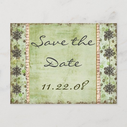 Vintag Save the Date Ankündigungspostkarte (Vorderseite)