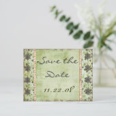 Vintag Save the Date Ankündigungspostkarte (Stehend Vorderseite)