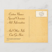 Vintag Save the Date! Damask Einladung Postkarten (Rückseite)