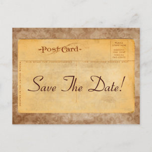 Vintag Save the Date! Damask Einladung Postkarten