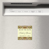 Vintag Save the Date Gartenanlagen Blume Schmetter Magnet (In Situ (Geschirrspüler))