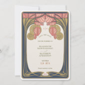 Vintag Save the Date Mackintosh Inspiriert Bäume Einladung (Vorderseite)