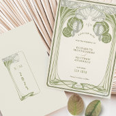 Vintag Save the Date Mackintosh Inspiriert Bäume Einladung