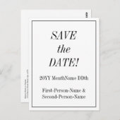 Vintag "Save the Date!" Postkarte (Vorne/Hinten)